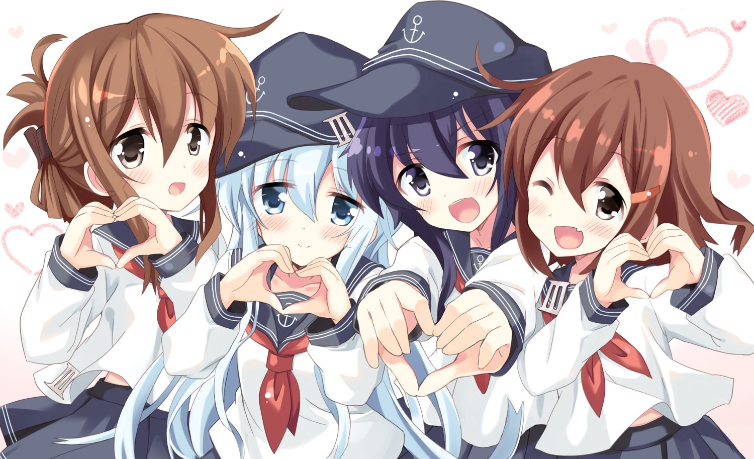 akatsuki_(kancolle) hibiki_(kancolle) hizuki_yayoi ikazuchi_(kancolle) inazuma_(kancolle) kantai_collection seifuku