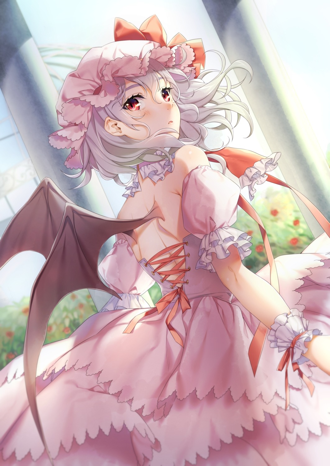 dress remilia_scarlet touhou wings yana_mori