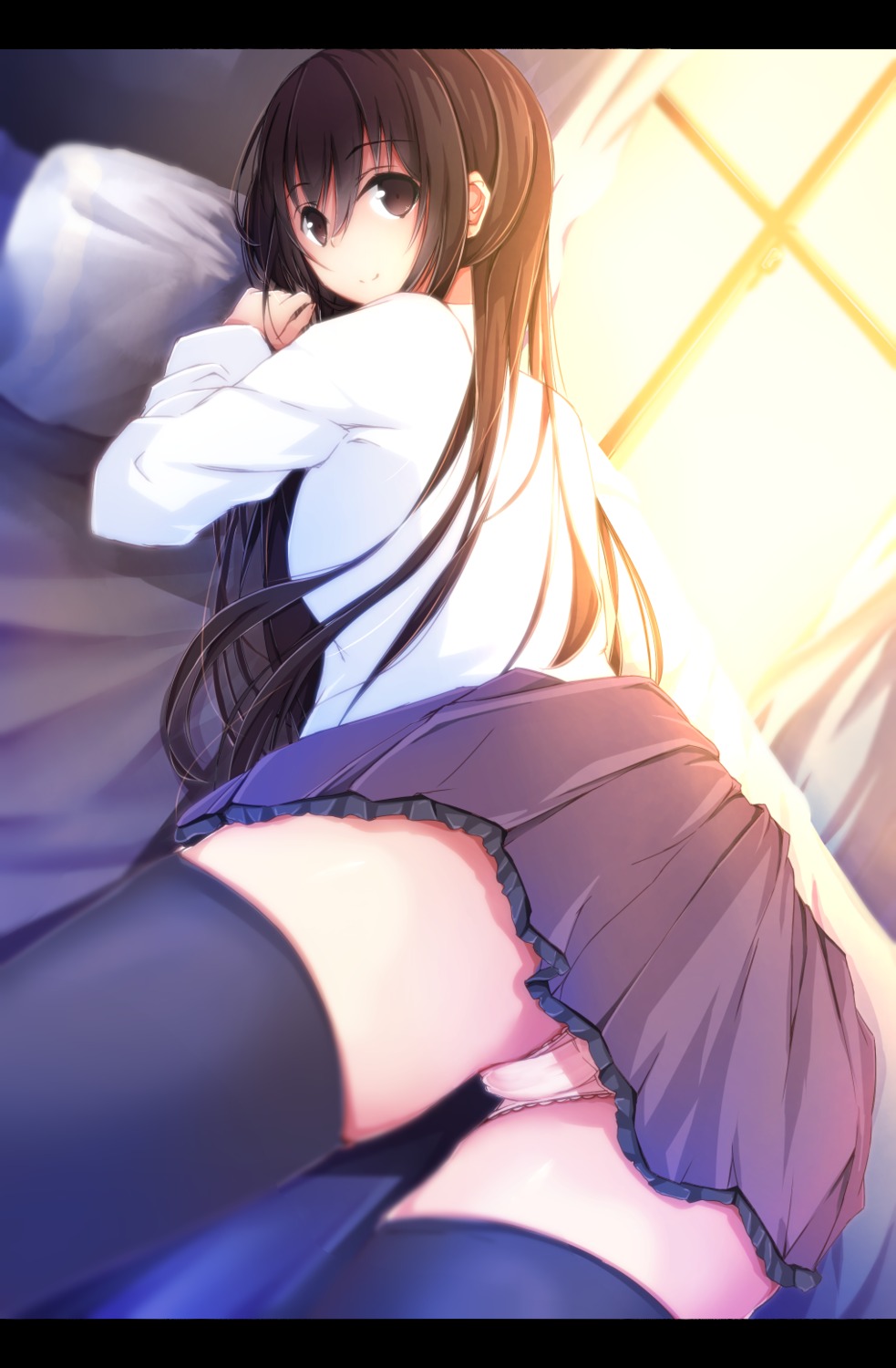 pantsu seifuku shironii thighhighs