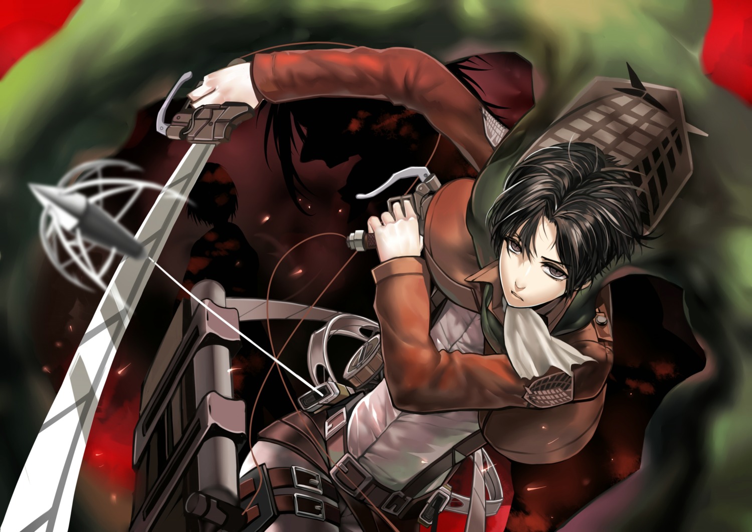 citemer levi male shingeki_no_kyojin sword weapon