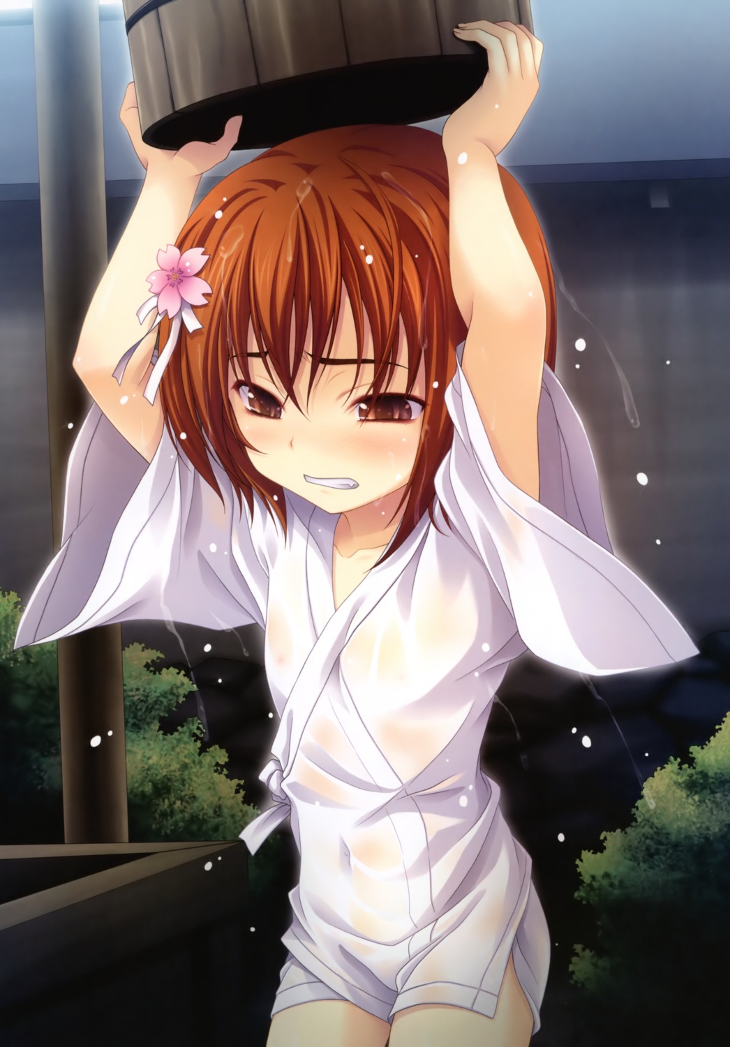 areola loli miyama-zero nene nene_(nobuna) oda_nobuna_no_yabou robe see_through wet wet_clothes