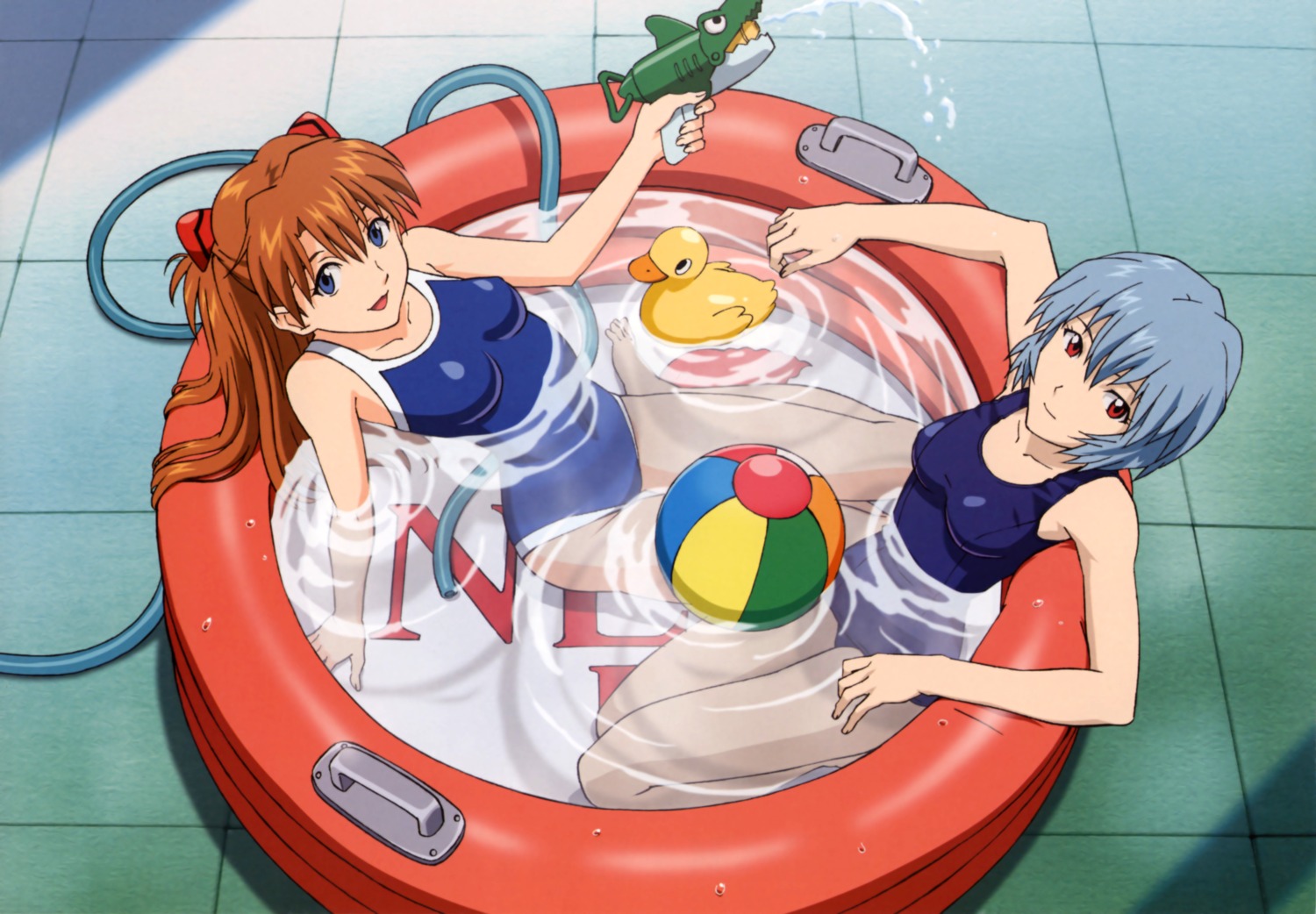 ayanami_rei neon_genesis_evangelion school_swimsuit souryuu_asuka_langley swimsuits