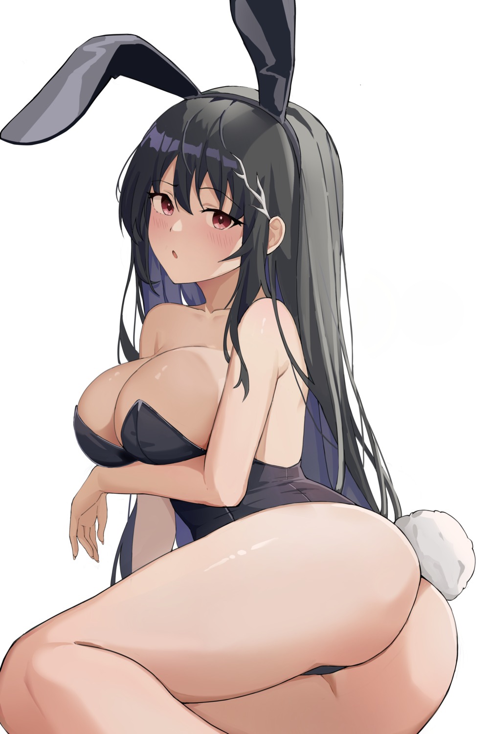 animal_ears ass bunny_ears bunny_girl kiro_(kirotayu) no_bra rame_tree tail