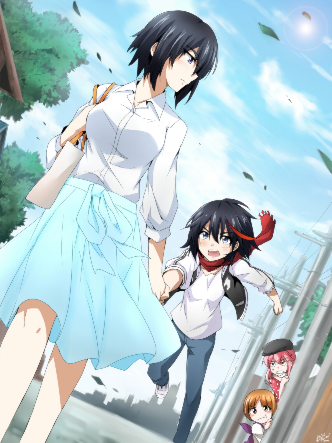 jakuzure_nonon kago-tan kill_la_kill kiryuuin_satsuki mankanshoku_mako matoi_ryuuko