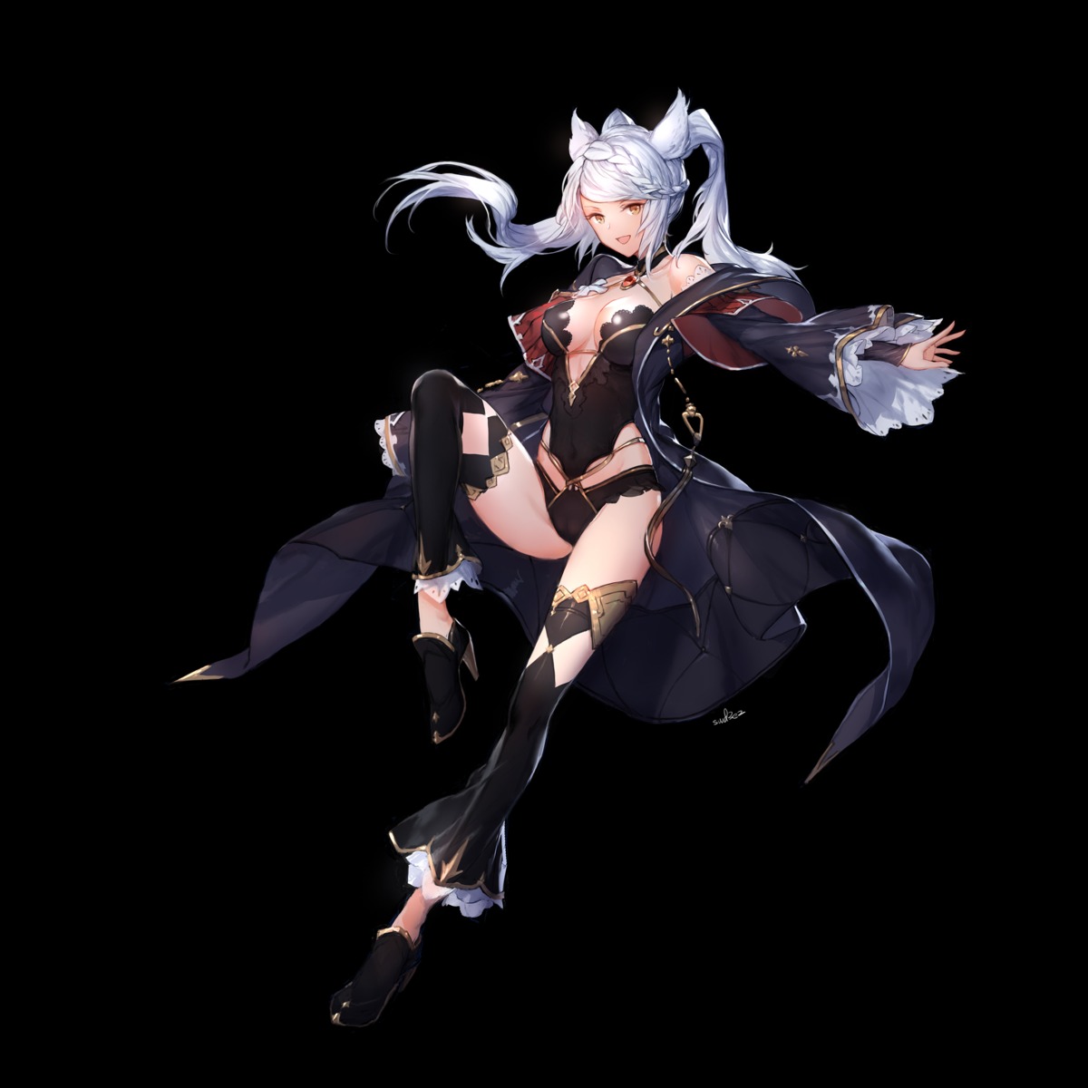 animal_ears cleavage fraux granblue_fantasy heels no_bra swd3e2