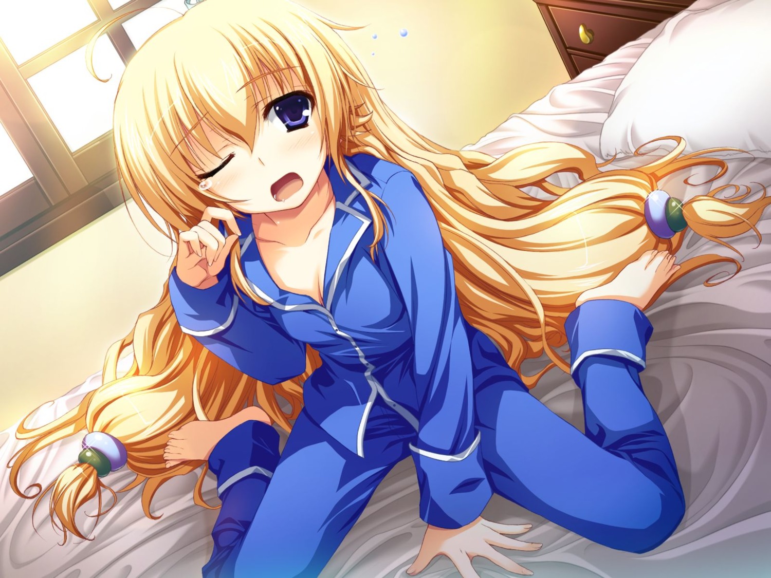 akatsuki_no_goei game_cg kurayashiki_tae pajama syangrila tomose_shunsaku