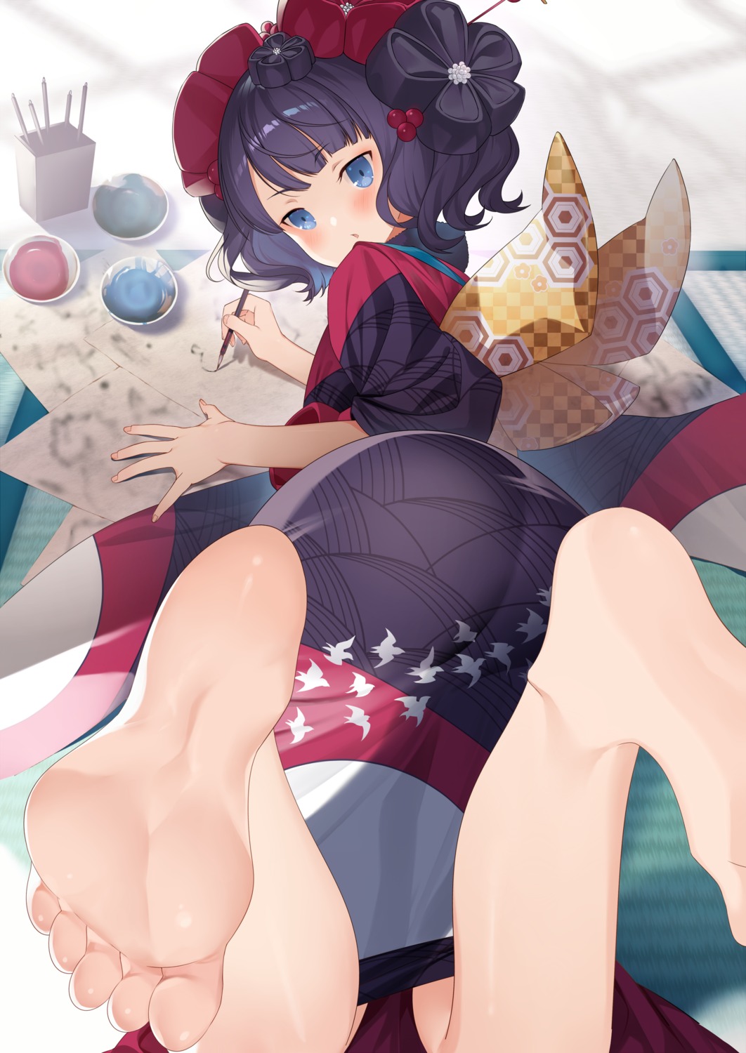 arrow_(tamawo222) ass fate/grand_order feet japanese_clothes katsushika_hokusai_(fate)