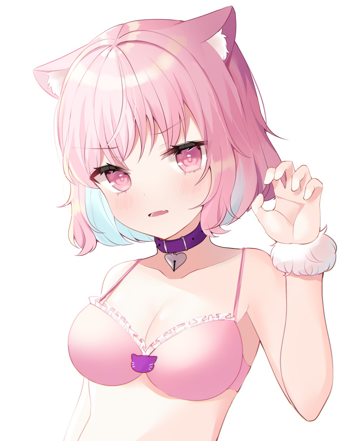 animal_ears bra nannung nekomimi the_idolm@ster the_idolm@ster_cinderella_girls yumemi_riamu