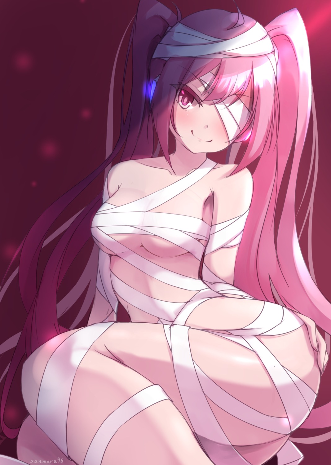 bandages grace_(sound_voltex) kuro_(be_ok) naked_ribbon sound_voltex