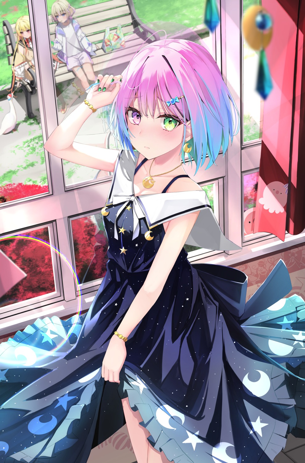 dress heterochromia himemori_luna hololive sinrin_uo