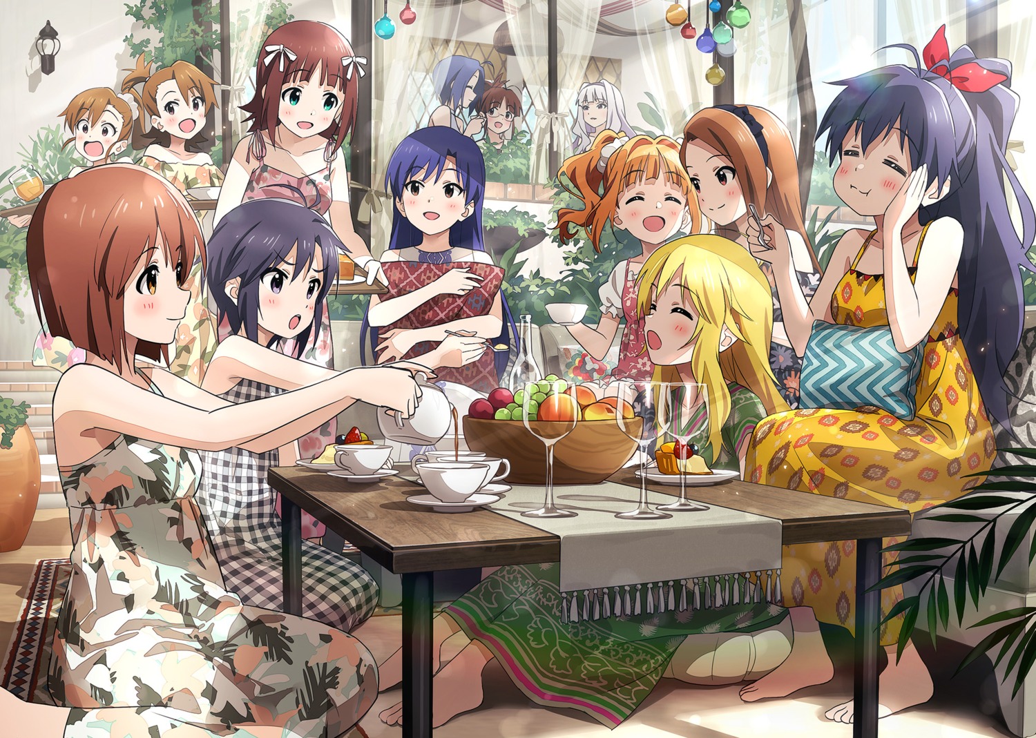 akizuki_ritsuko amami_haruka dress futami_ami futami_mami ganaha_hibiki hagiwara_yukiho hoshii_miki kikuchi_makoto kisaragi_chihaya megane minase_iori miura_azusa shijou_takane sonsoso summer_dress takatsuki_yayoi the_idolm@ster