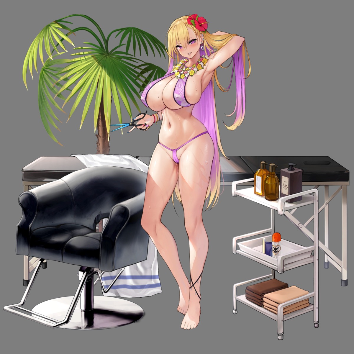 bikini boryeon_(last_origin) cameltoe erect_nipples feet kirome_(kamipaper) last_origin swimsuits transparent_png