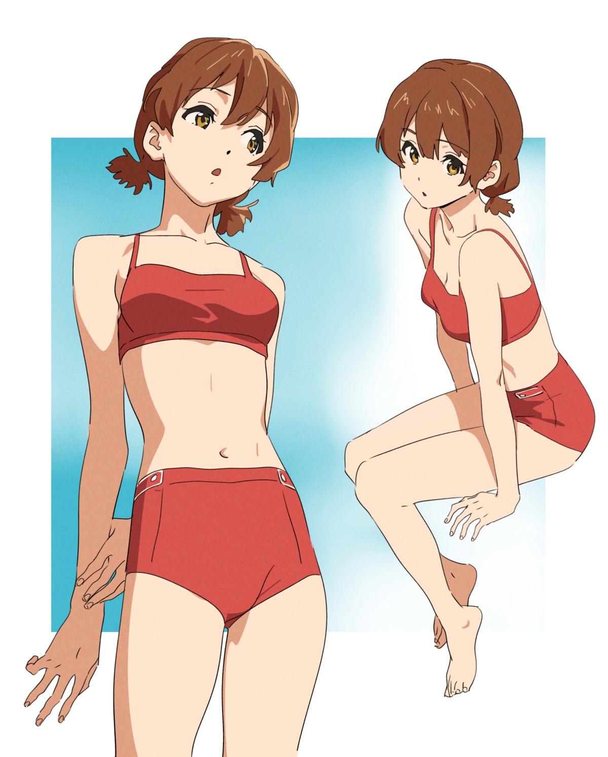 bikini cleavage hibike!_euphonium kamo_kamen oumae_kumiko swimsuits