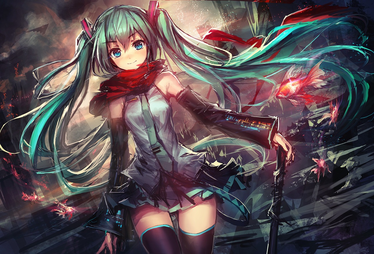 hatsune_miku lm7 thighhighs vocaloid