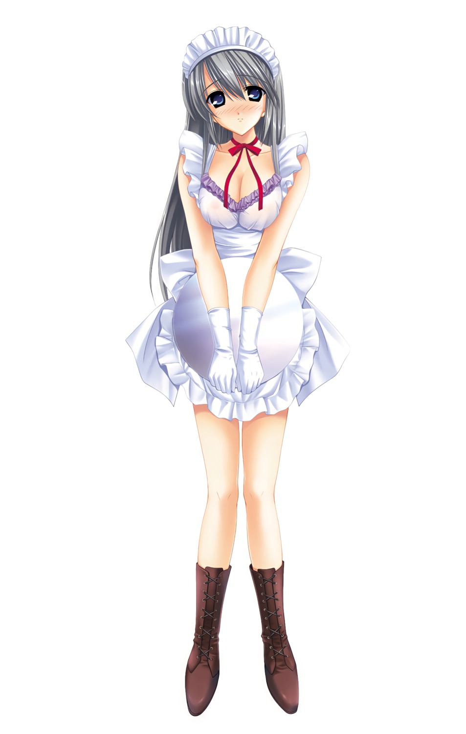 areola clannad cleavage fumio key maid naked_apron sakagami_tomoyo see_through tomoyo_after_~it's_a_wonderful_life~
