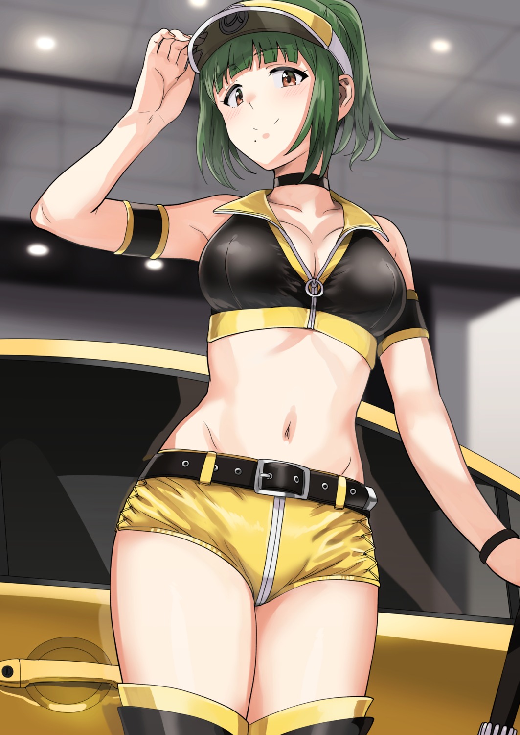 cleavage open_shirt otonashi_kotori the_idolm@ster thighhighs tsurui