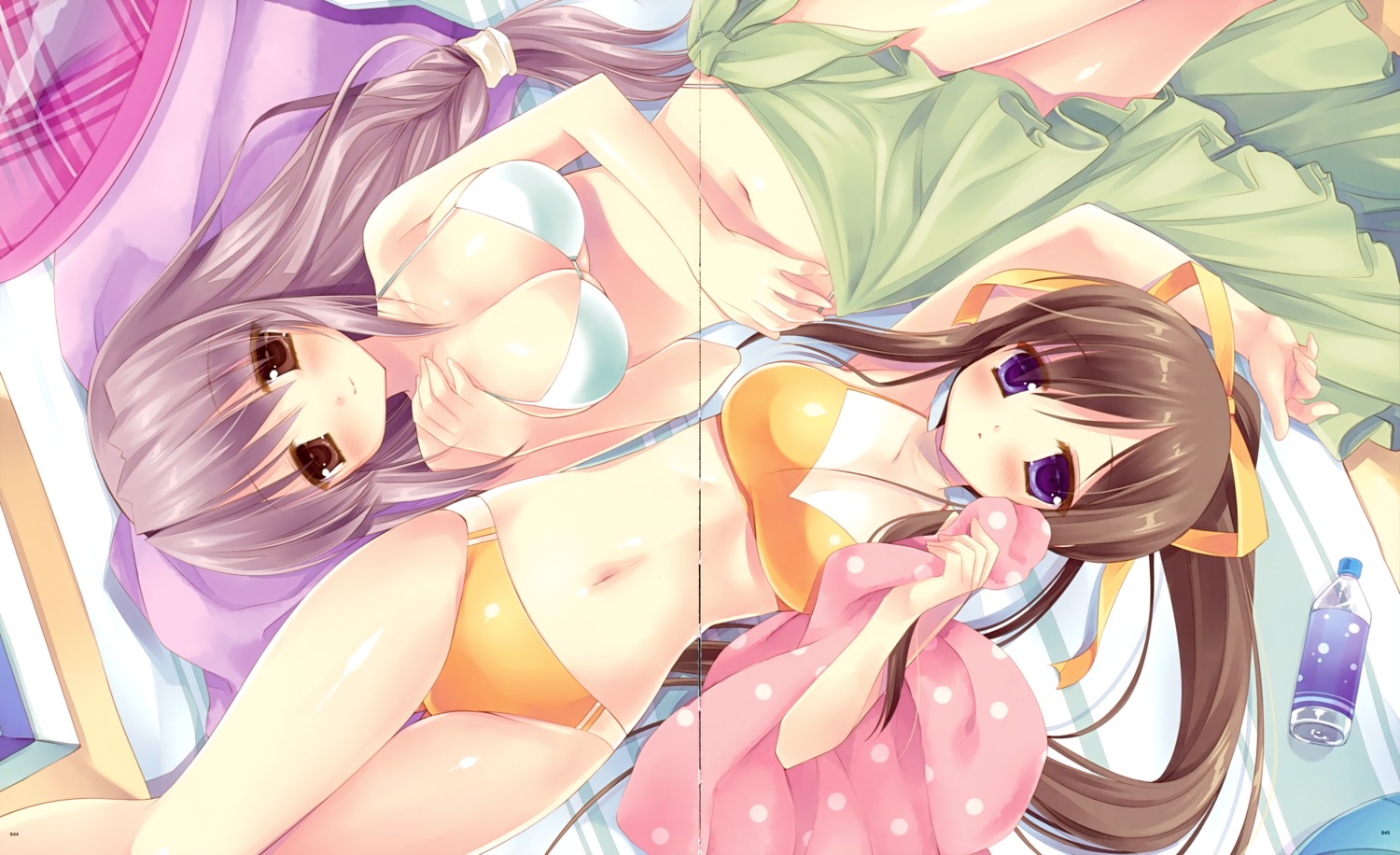 bikini cleavage fixme gap miyasu_risa miyazawa_midori natsu_no_ame shinooka_misa swimsuits