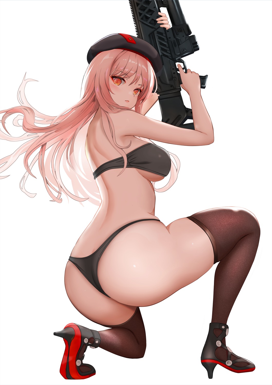 ass bikini gibun_(sozoshu) goddess_of_victory:_nikke gun heels rapi_(nikke) swimsuits