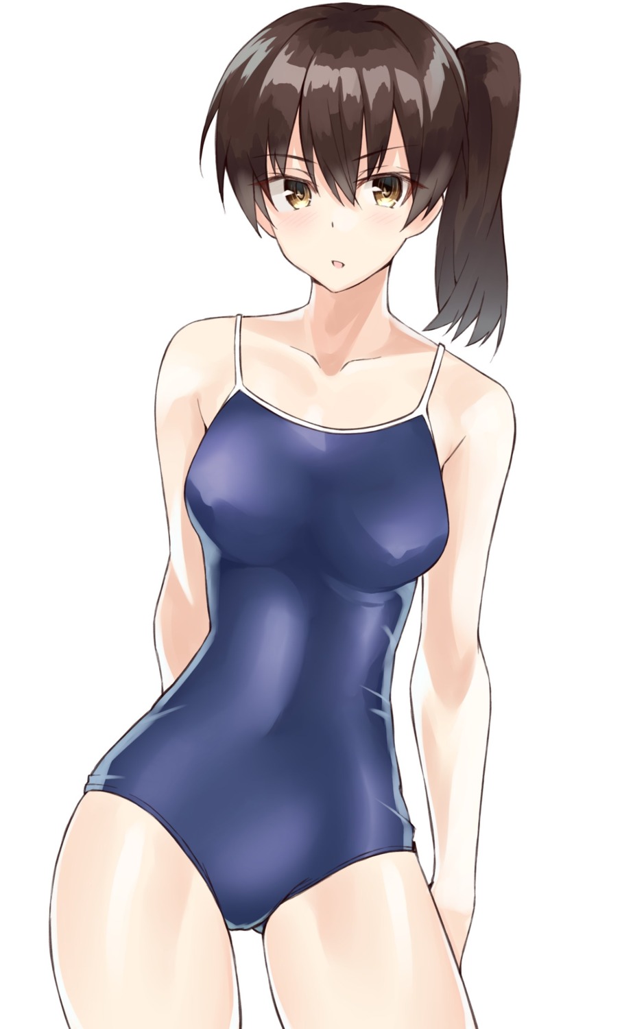 kaga_(kancolle) kantai_collection school_swimsuit swimsuits syunichi