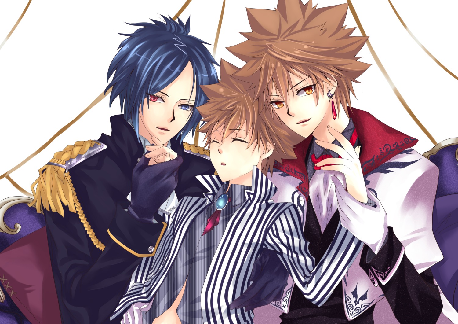 heterochromia katekyo_hitman_reborn! male meai rokudou_mukuro sawada_tsunayoshi