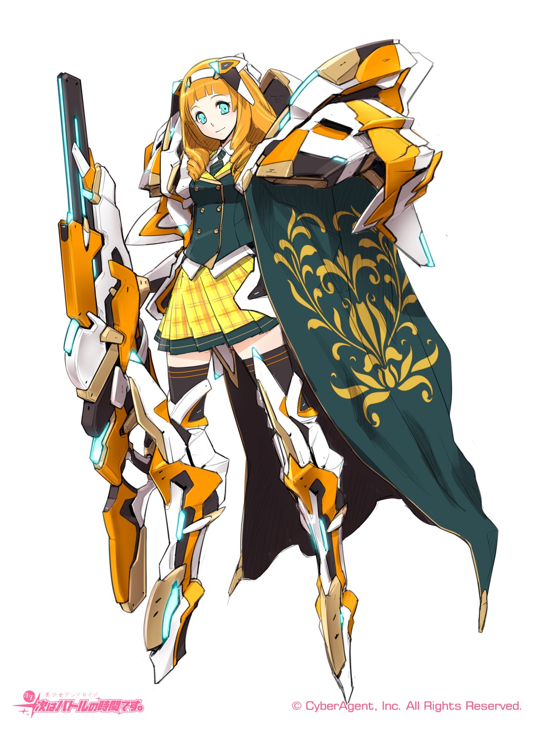 armor fuyuno_yuuki gun mecha_musume seifuku weapon