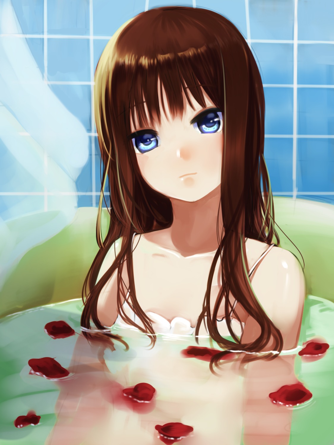 bathing dress hitsuji_kumo wet