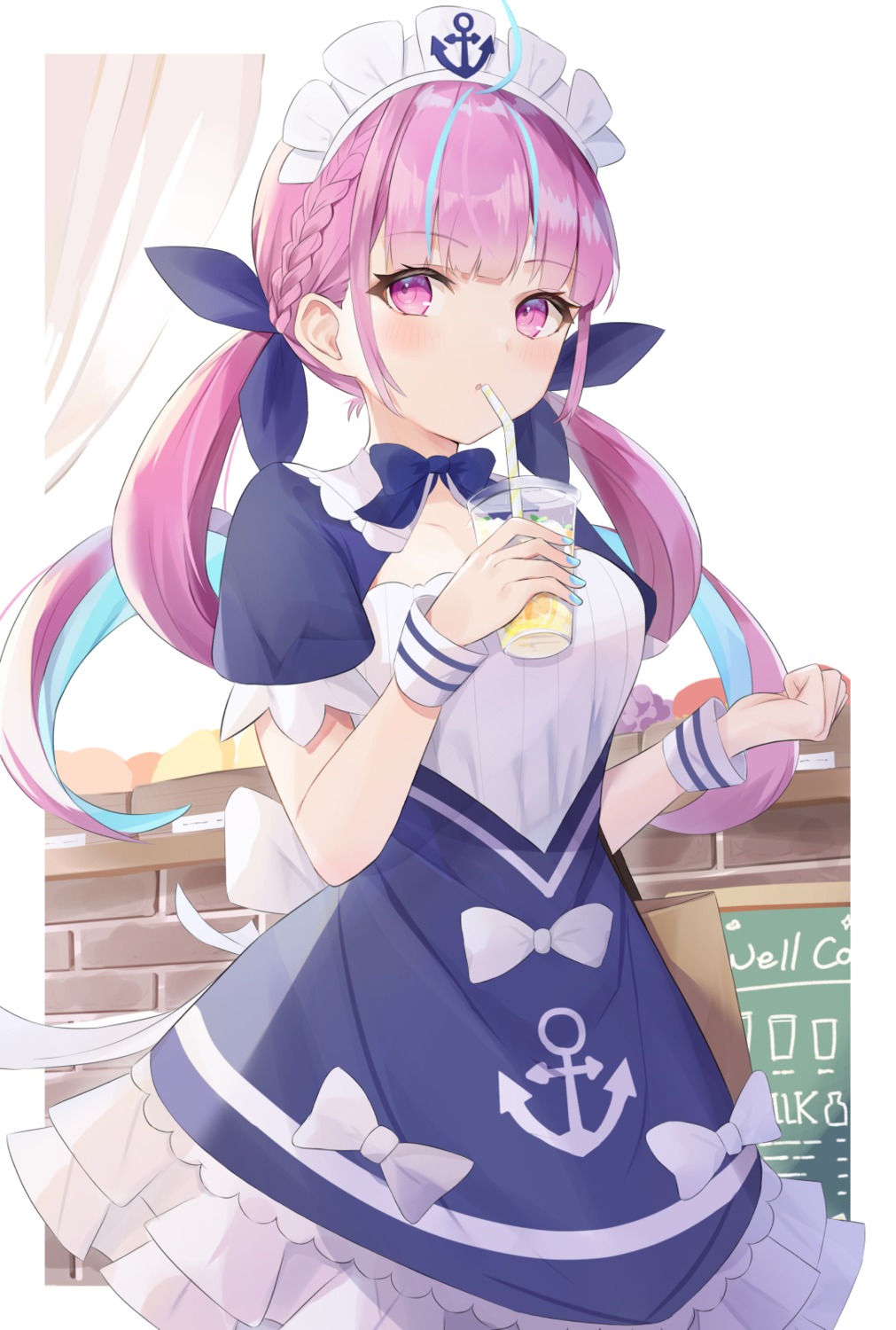 hololive maid minato_aqua sisoha