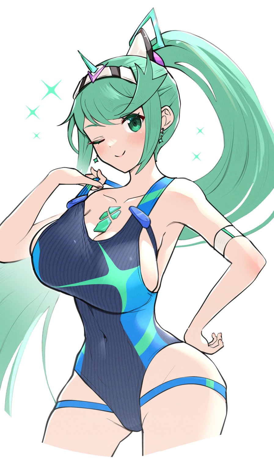 gonzarez pneuma_(xenoblade_2) swimsuits undressing xenoblade xenoblade_chronicles_2