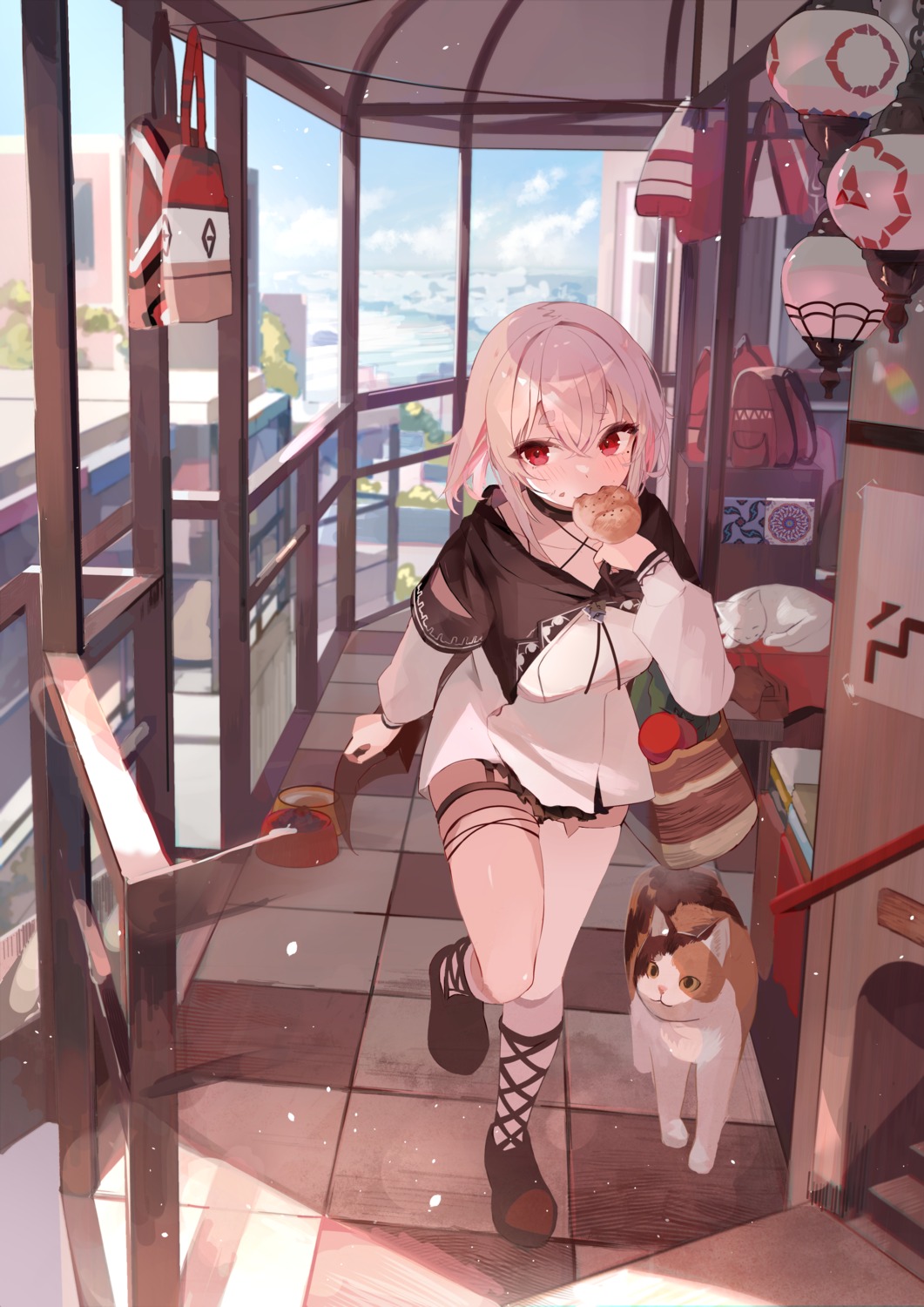 garter neko tamago_nezumi thighhighs