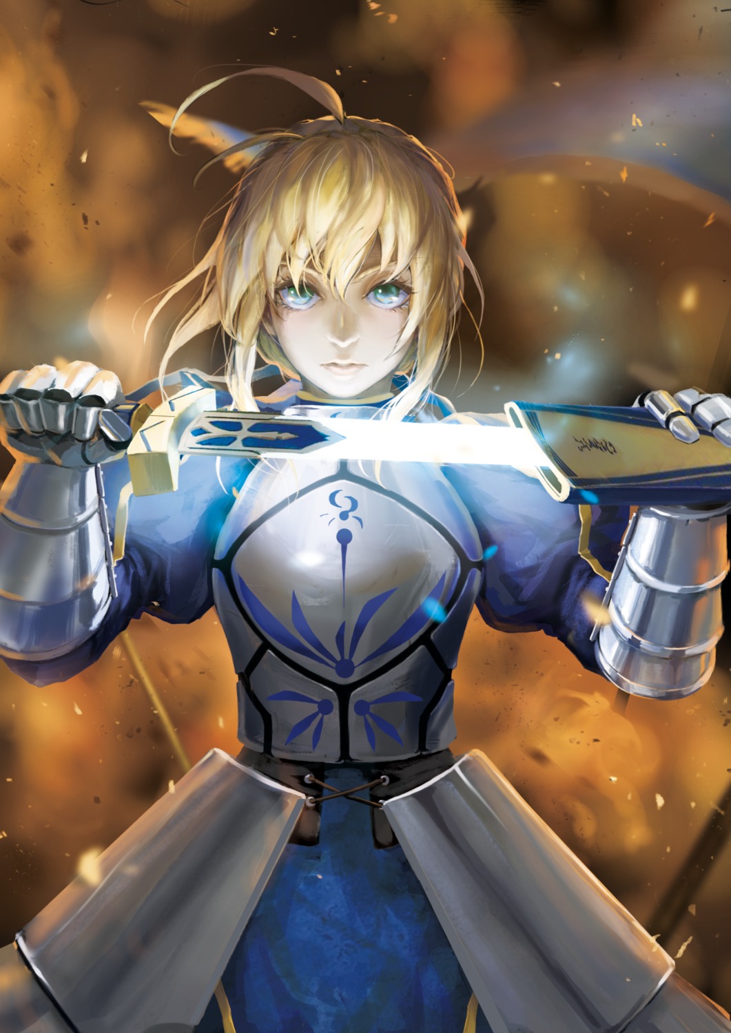 armor captain_an dress fate/stay_night saber sword