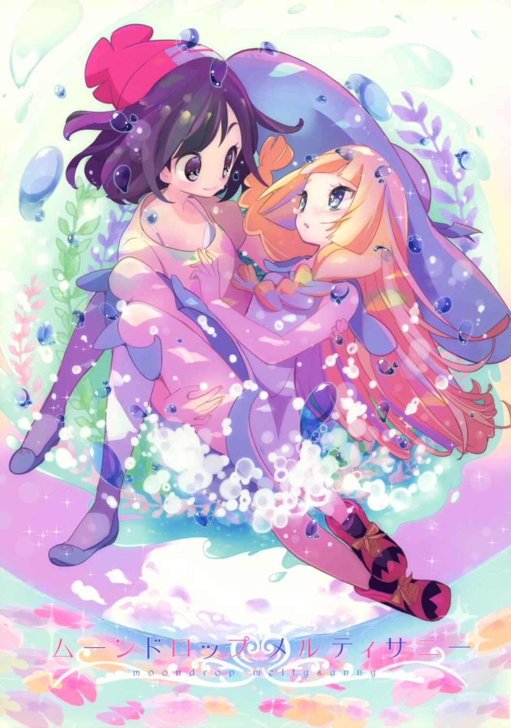 chorimokki dress lillie_(pokemon) mizuki_(pokemon) pokemon pokemon_sm pokemon_usum yuri