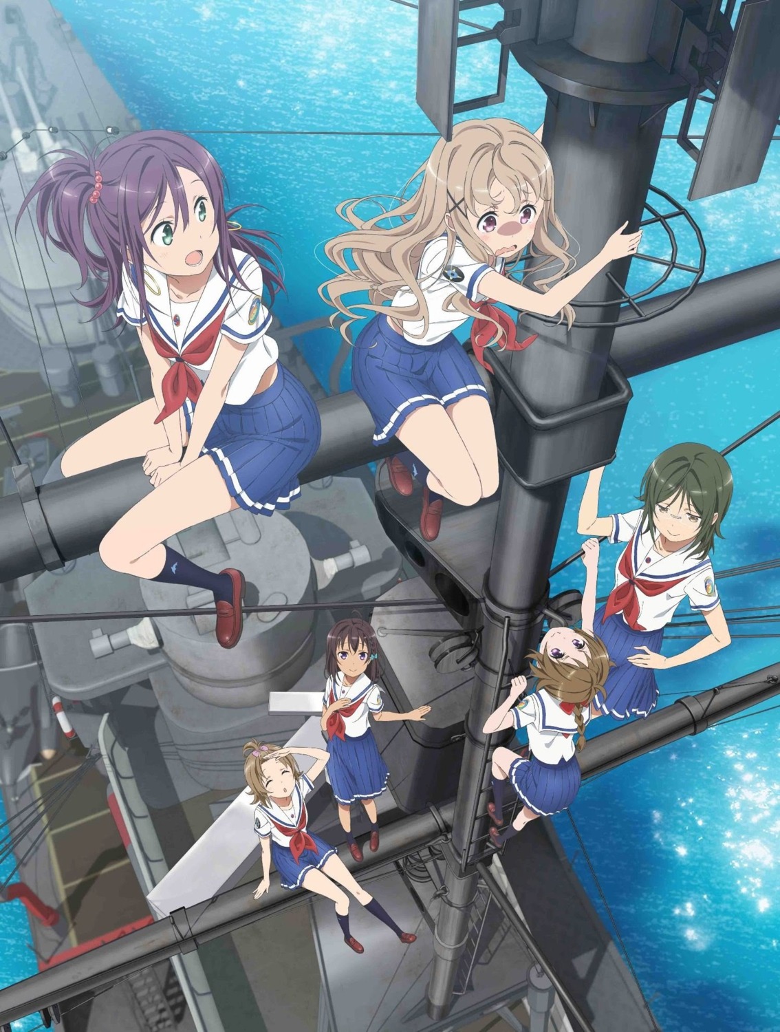 high_school_fleet katsuta_satoko megane noma_machiko seifuku uchida_mayumi uda_megumi yagi_tsugumi yamashita_hideko