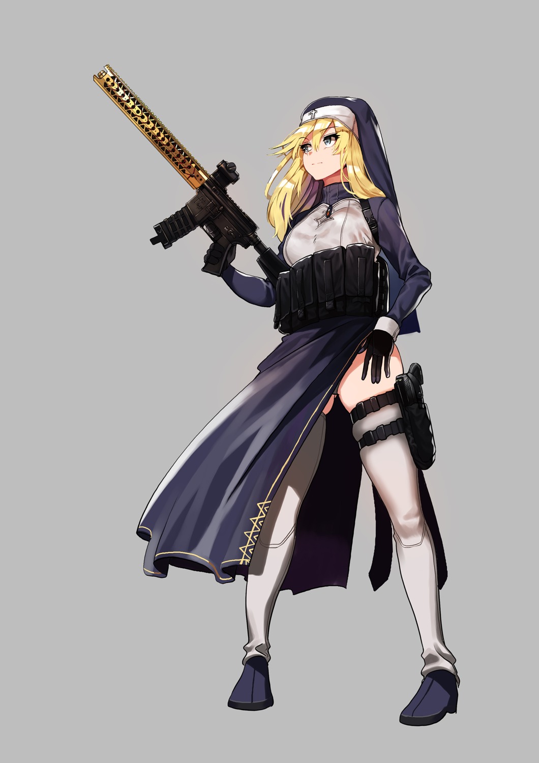 garter gun ihobus nun thighhighs