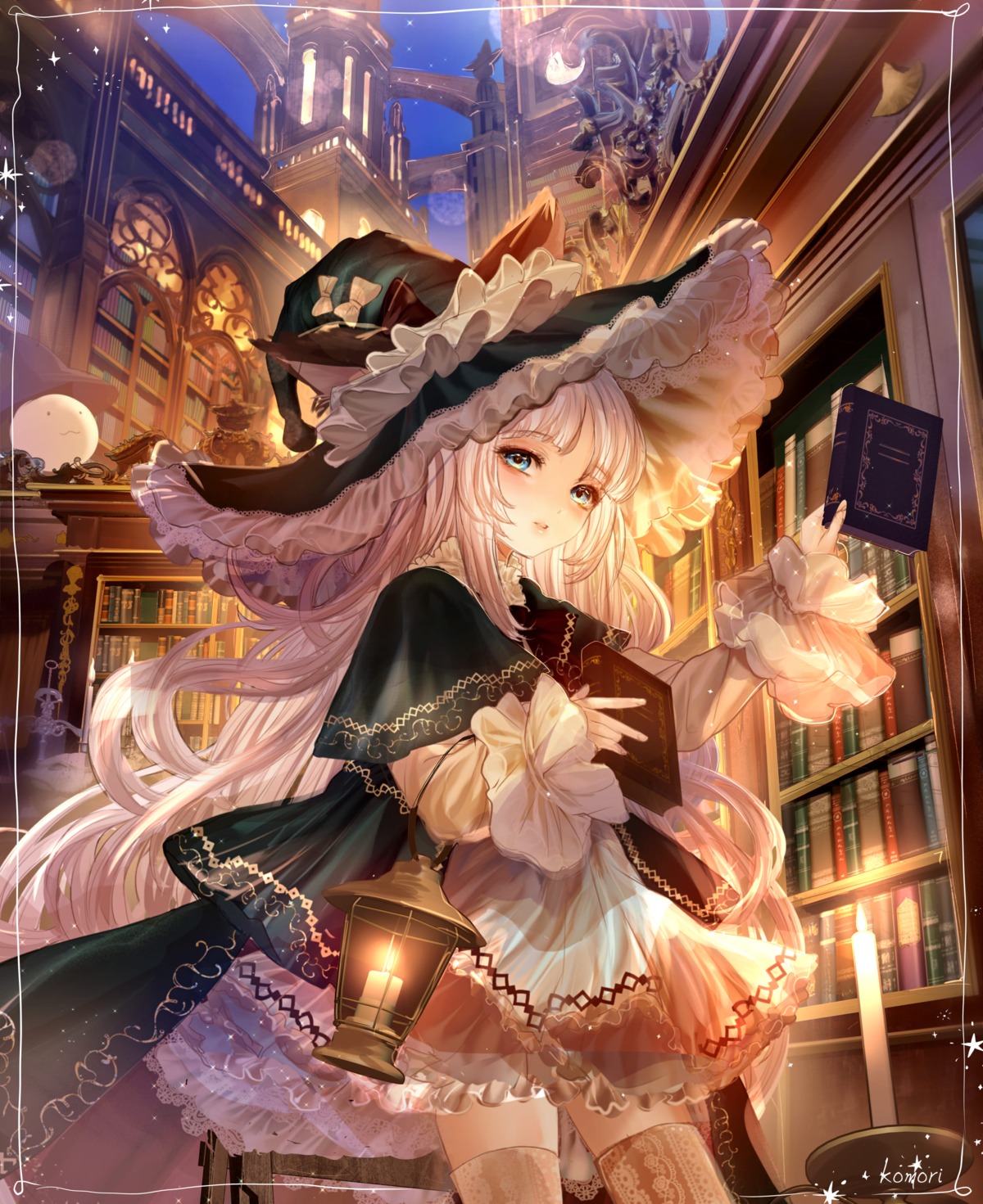 komorihikki see_through thighhighs witch