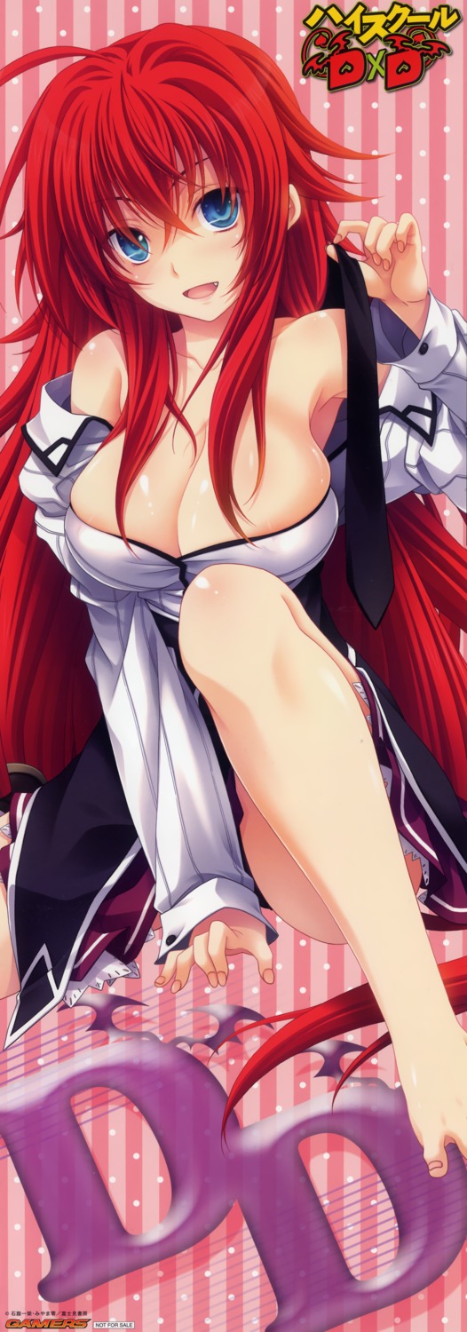 cleavage highschool_dxd miyama-zero rias_gremory stick_poster