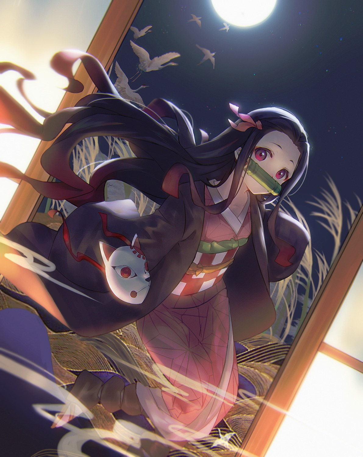 banxuan_c2ka japanese_clothes kamado_nezuko kimetsu_no_yaiba