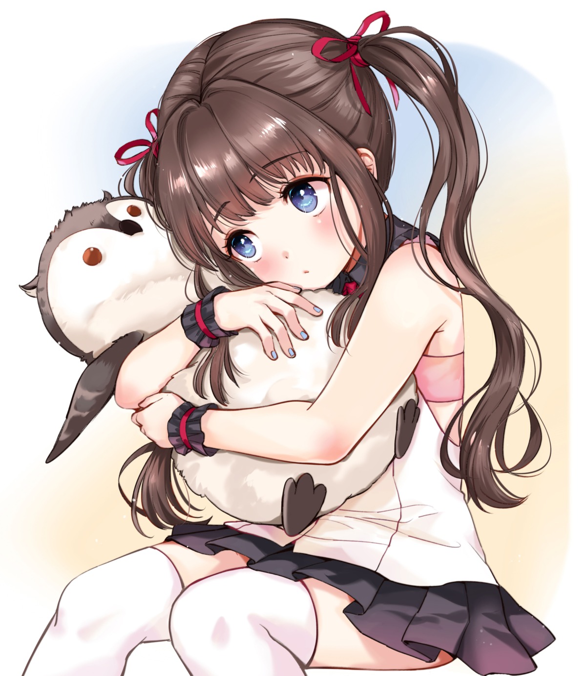 breast_hold helen_roro penguin seifuku thighhighs