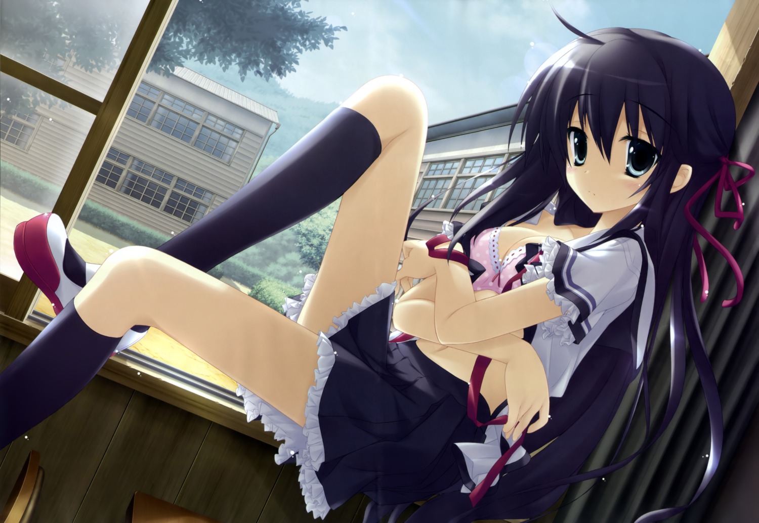 bra cleavage crease kanou_kayoko koiiro_soramoyou lucie open_shirt studio_ryokucha