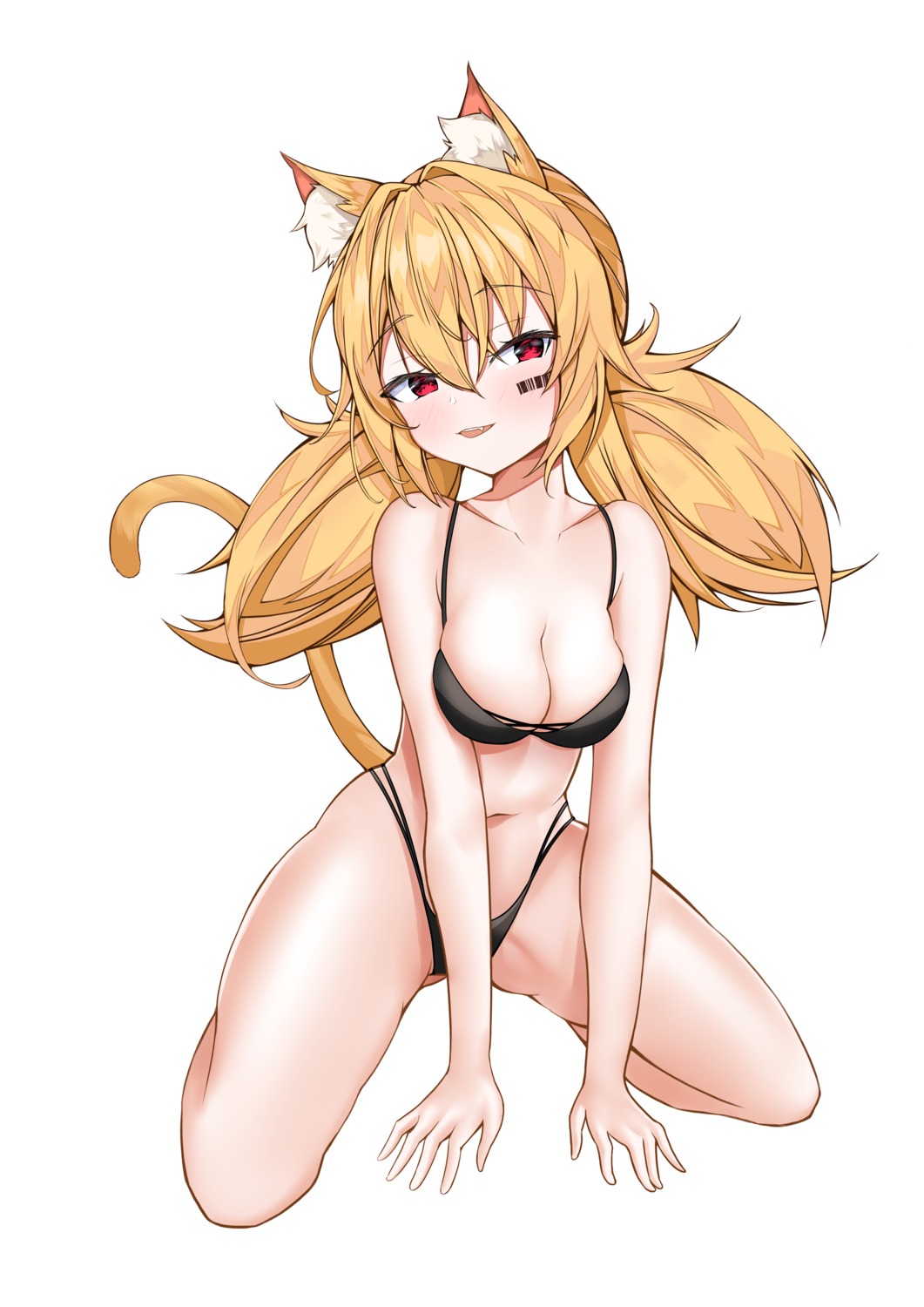 animal_ears bikini girls_frontline idw_(girls_frontline) nekomimi swimsuits tail tattoo tor_ai