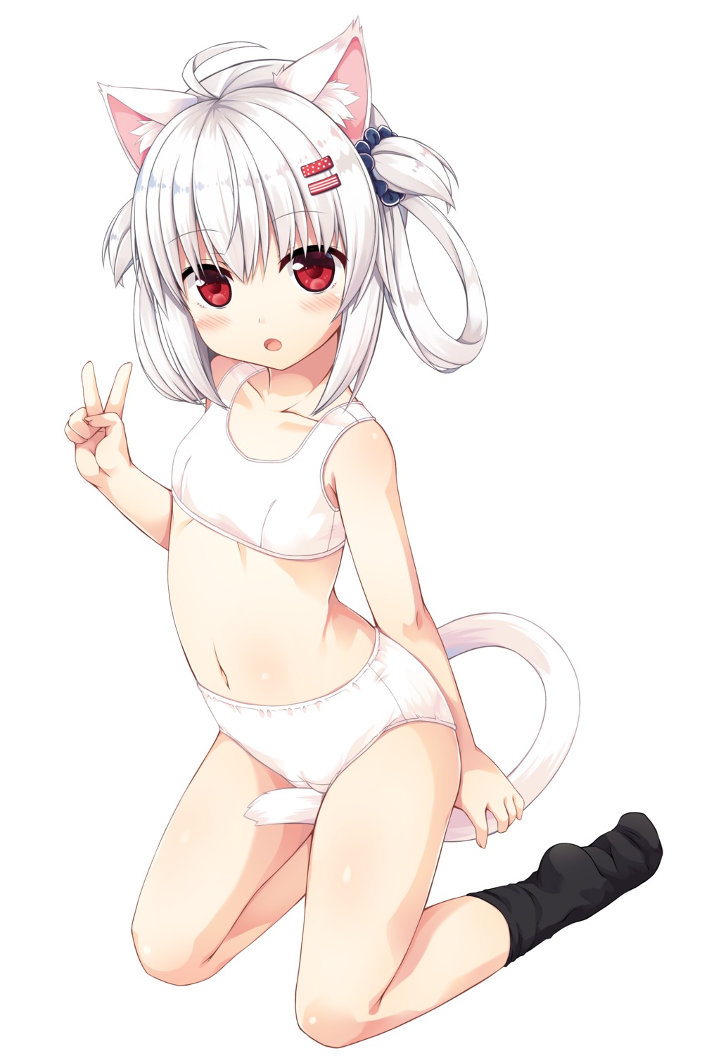 animal_ears bra cameltoe loli nekomimi pantsu sakuraba_hikaru tail