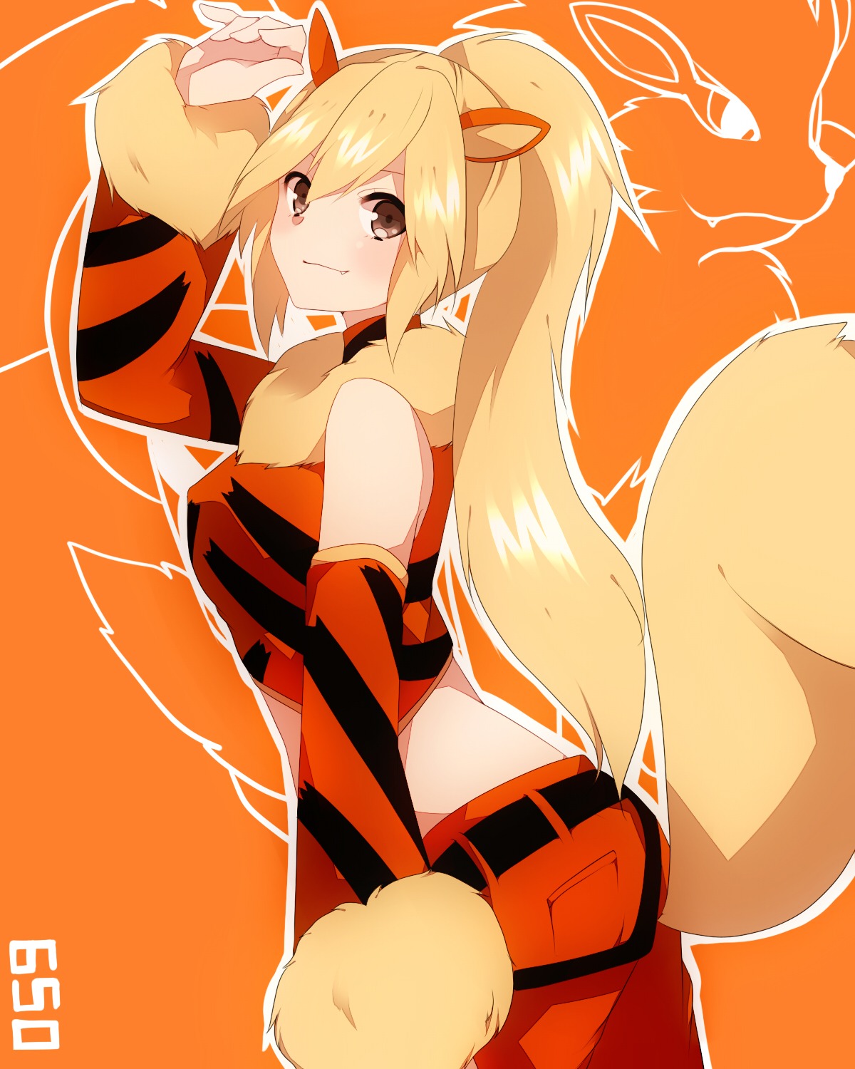 animal_ears anthropomorphization arcanine pokemon tail takeshima_(nia)