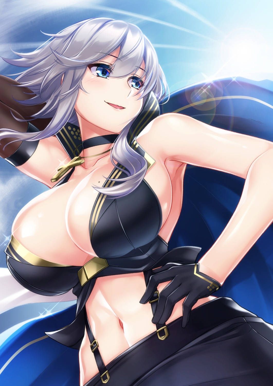 azur_lane cleavage ken_ill no_bra washington_(azur_lane)