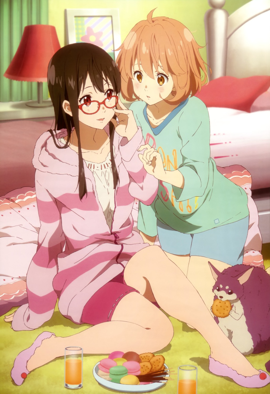 kuriyama_mirai kyoukai_no_kanata megane nase_mitsuki sawa_shinpei yakiimo