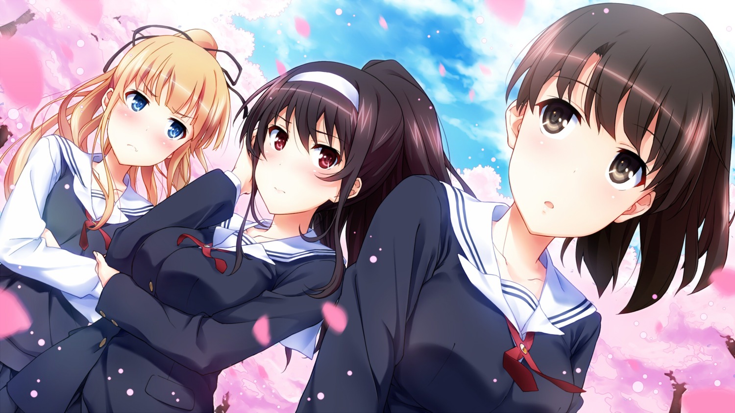 kasumigaoka_utaha katou_megumi saenai_heroine_no_sodatekata sawamura_spencer_eriri seifuku