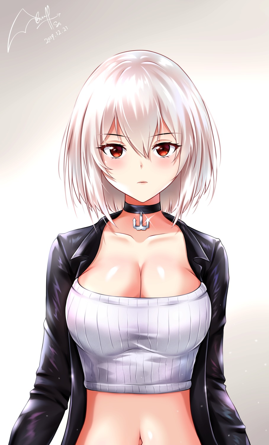 azur_lane cleavage sirius_(azur_lane) ss_(pixiv39363189) sweater