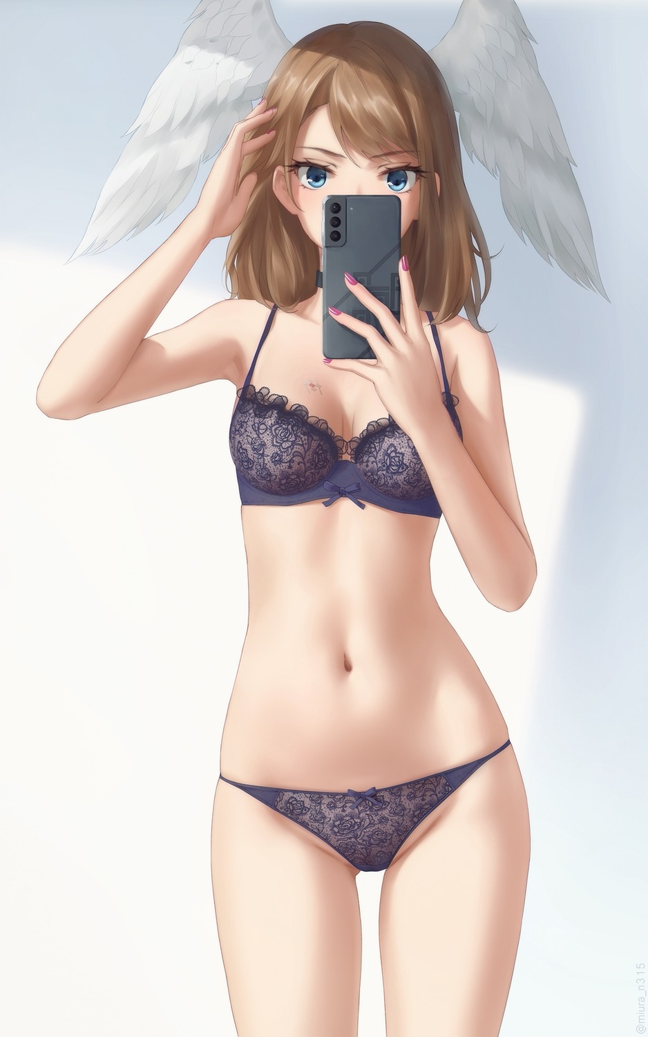 bra eunie lingerie miura_naoko pantsu selfie wings xenoblade xenoblade_chronicles_3