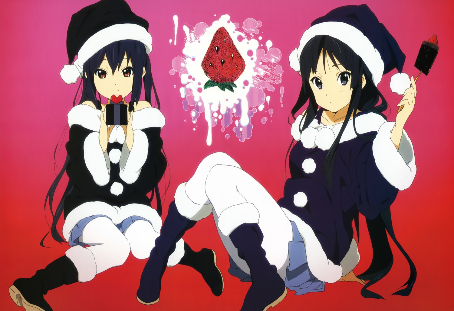 akiyama_mio christmas horiguchi_yukiko k-on! nakano_azusa pantyhose