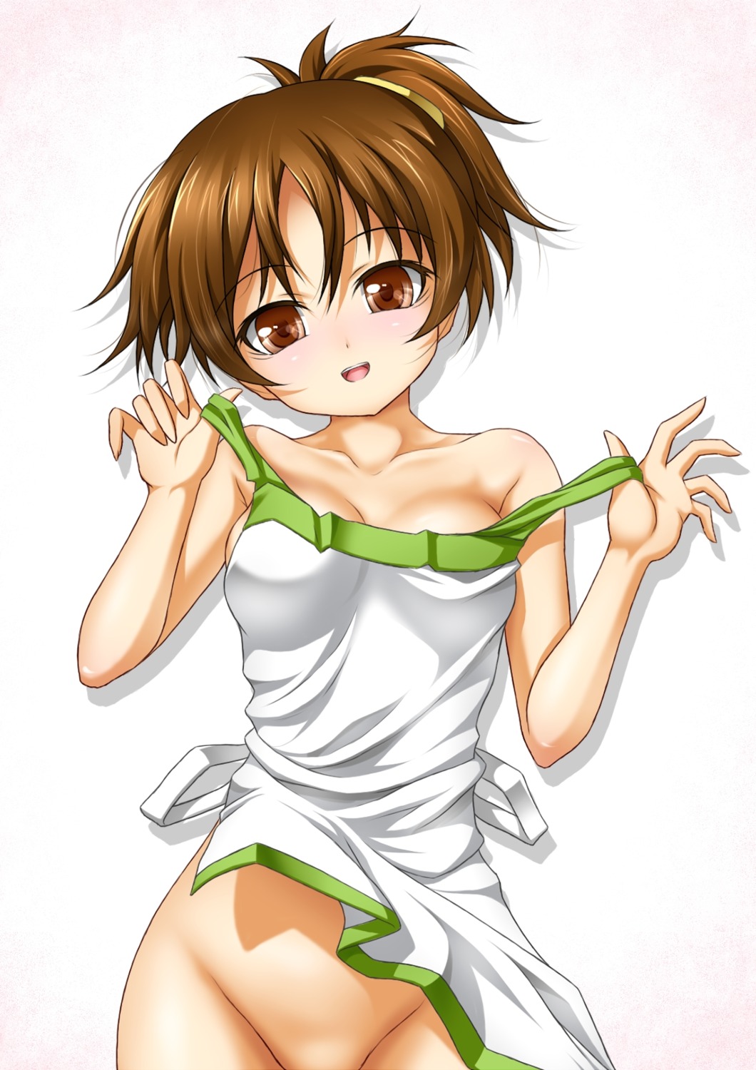 hirasawa_ui k-on! naked_apron roura