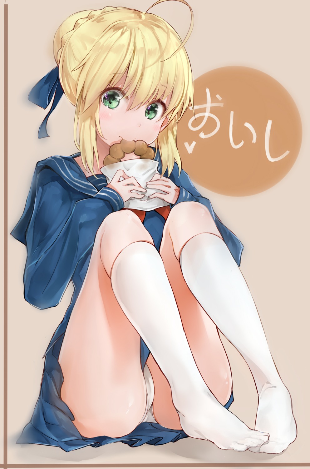 cameltoe fate/stay_night feet pantsu saber seifuku silver_(chenwen)