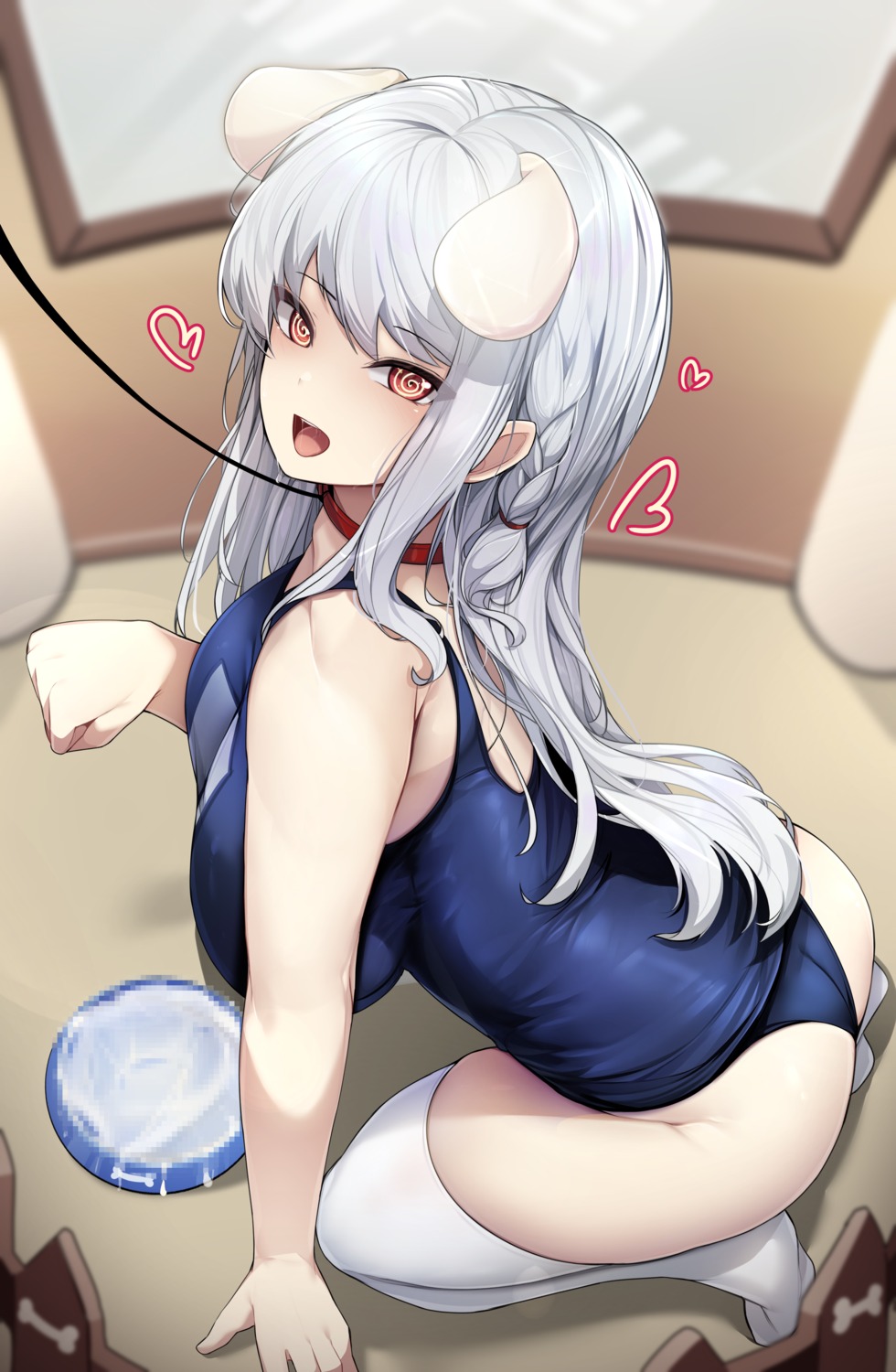 censored cum ddangbi school_swimsuit swimsuits thighhighs